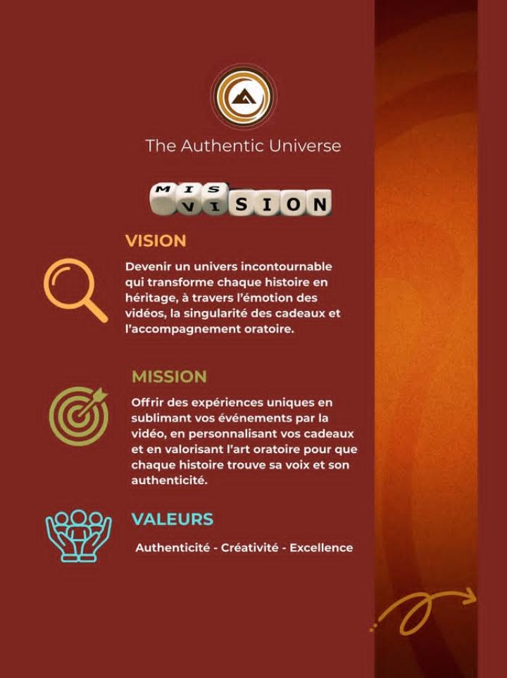 Vision mission et valeurs The Authentic Universe